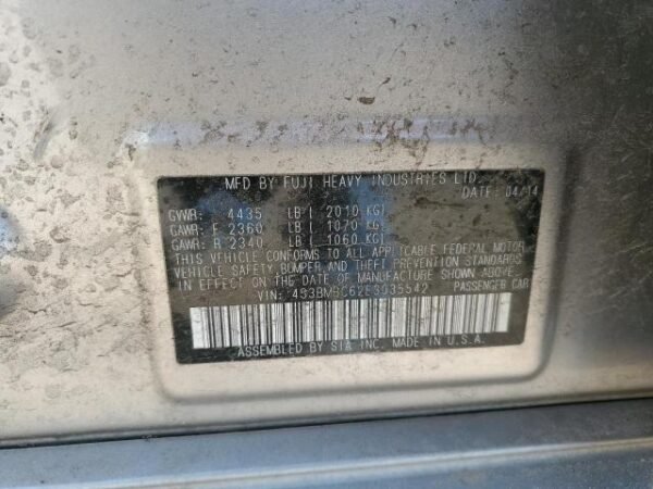 2014 SUBARU LEGACY 2.5I PREMIUM - Image 2