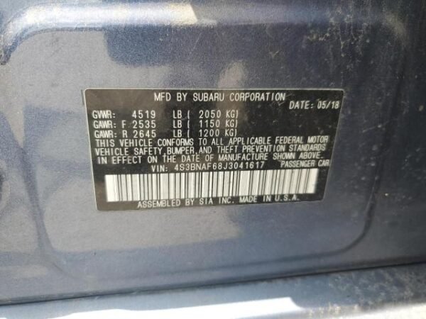 2018 SUBARU LEGACY 2.5I PREMIUM - Image 13