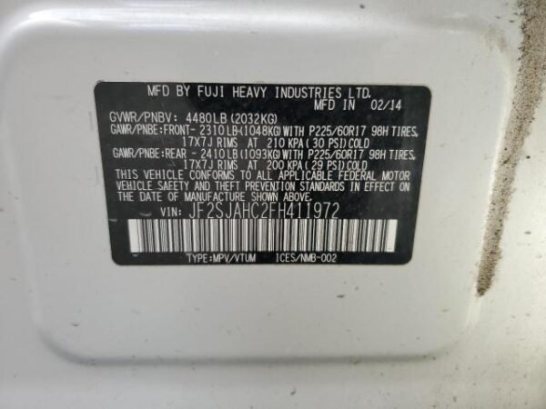 2015 SUBARU FORESTER 2.5I LIMITED - Image 13