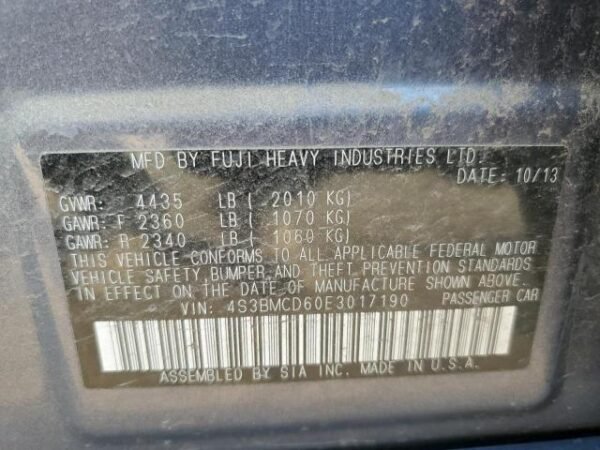 2014 SUBARU LEGACY 2.5I PREMIUM - Image 13
