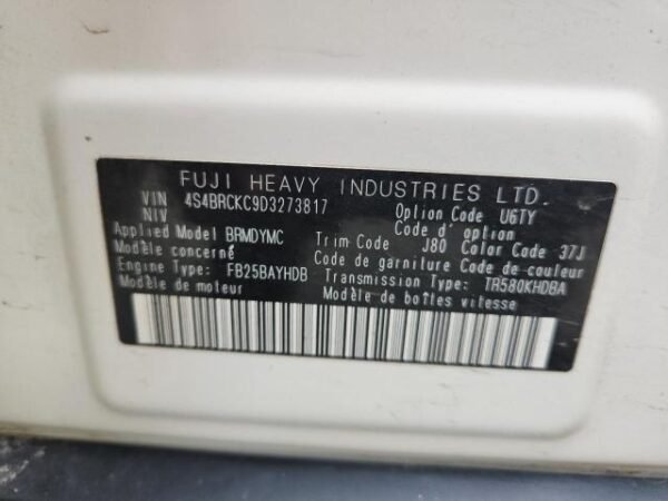 2013 SUBARU OUTBACK 2.5I LIMITED - Image 13