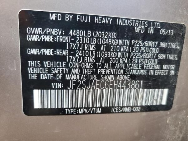 2014 SUBARU FORESTER 2.5I PREMIUM - Image 13