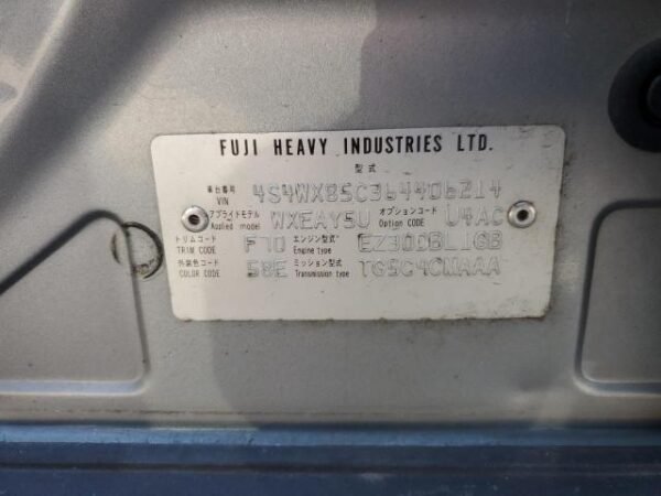2006 SUBARU B9 TRIBECA 3.0 H6 - Image 2