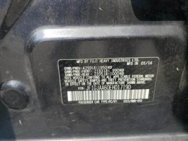 2014 SUBARU IMPREZA - Image 13